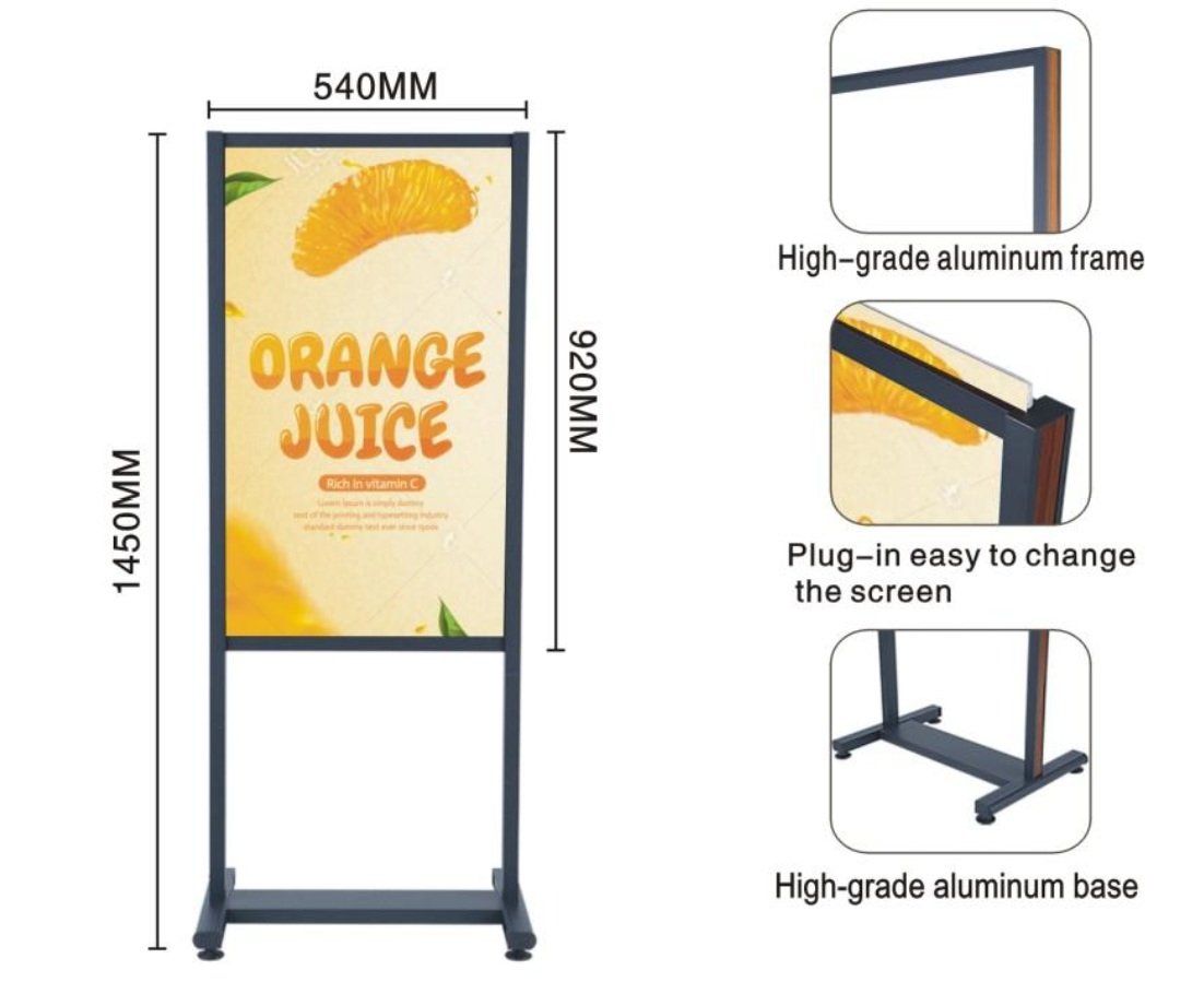 Heavy Duty Advertising Poster Display Stand